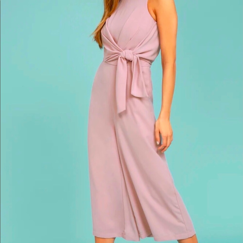 Like New On Track Xs Lulus Mauve Midi Jumpsuit .O… - image 1